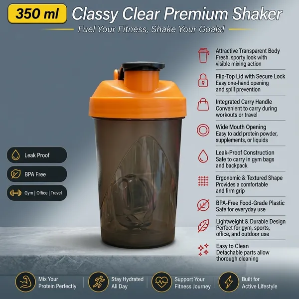 Clear_Orange_Bpa_Free_Protein_Shaker_Bottle_350_Ml