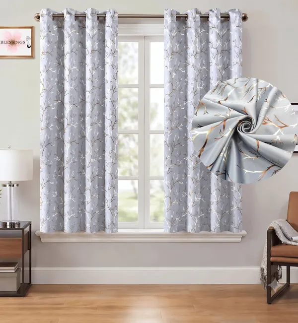 KFHDecor_Complete_Blackout_Metallic_Chinar_Foil_Print_Curtains_Grey