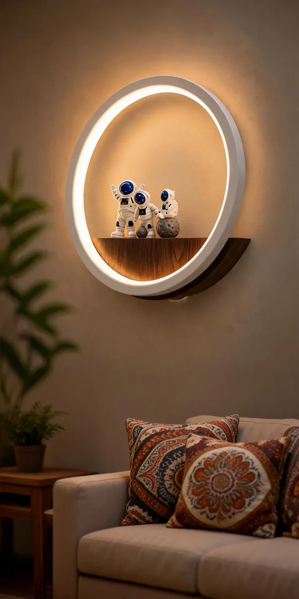 Acrylic_White_Wood-Finish_Circular_LED_Wall_Mirror_With_Shelf