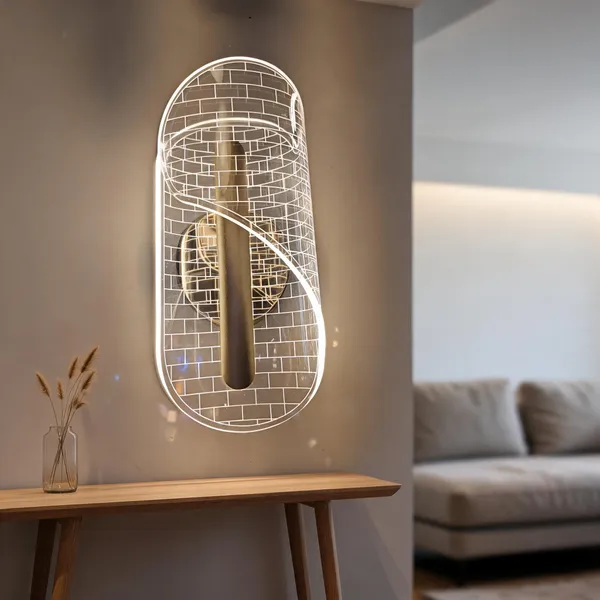 Acrylic_Modern_Brick_Pattern_Oval_LED_Wall_Sconce