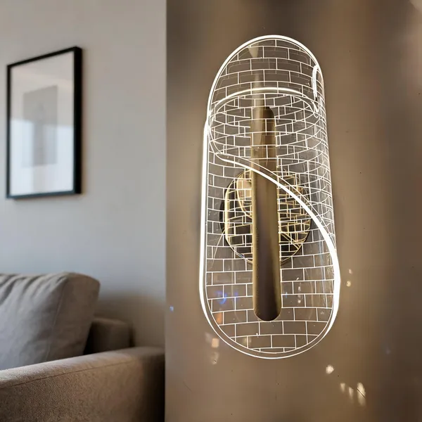 Acrylic_Modern_Brick_Pattern_Oval_LED_Wall_Sconce