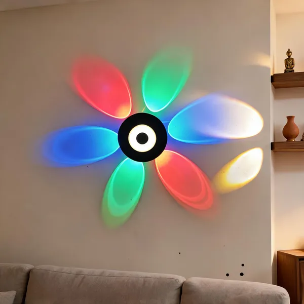 Acrylic_Multicolour_Petal_Projection_Decorative_LED_Wall_Light