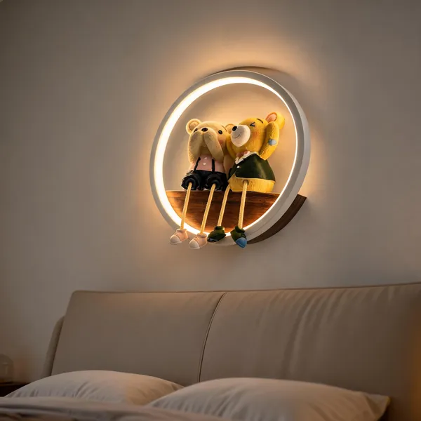 Acrylic_Wood_Finish_Circular_LED_Wall_Light