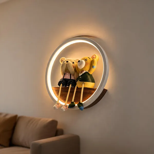Acrylic_Wood_Finish_Circular_LED_Wall_Light