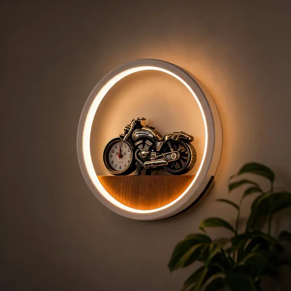 Acrylic_White_Wood-Finish_Circular_LED_Wall_Display_Shelf