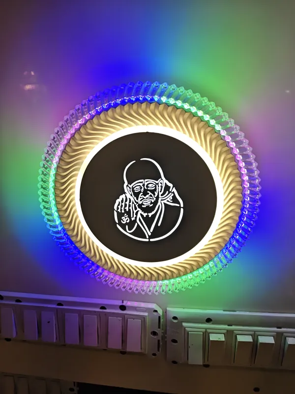 Acrylic_Spiritual_Sai_Baba_Multicolor_Round_LED_Wall_Light