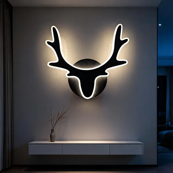 Acrylic_Modern_Deer_Silhouette_Decorative_LED_Wall_Light