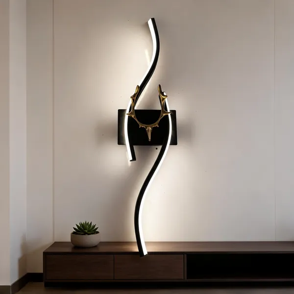 Acrylic_Modern_Curved_Black_LED_Wall_Light