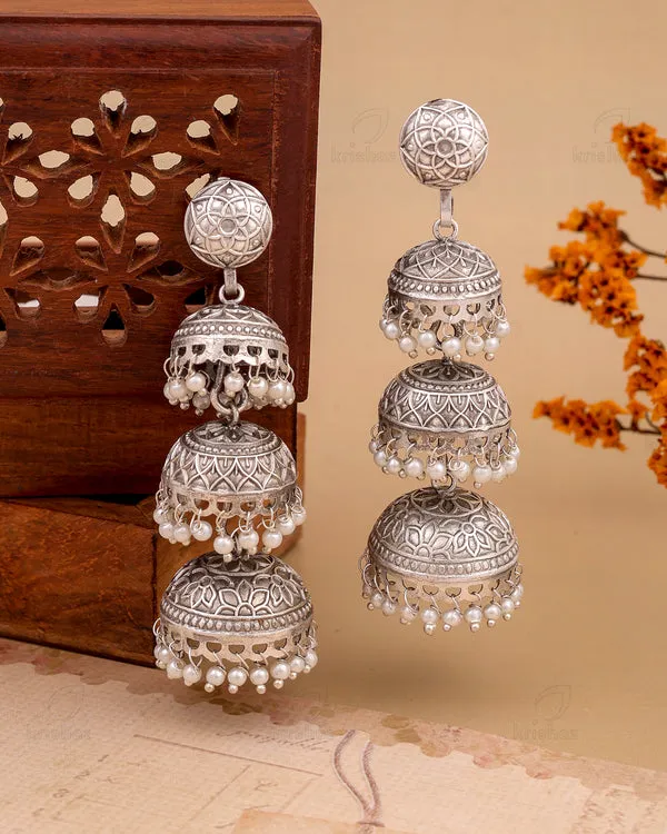 Silver_Oxidised_Multi_Layer_Jhumka_Earrings_For_Women