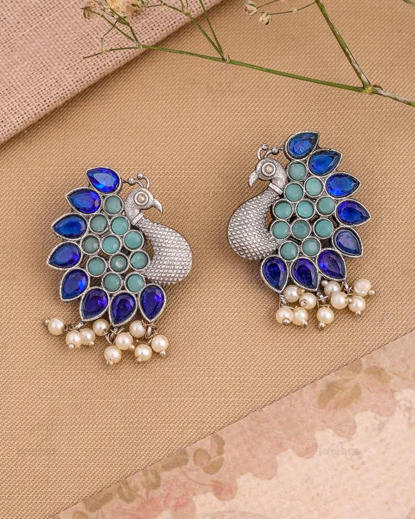 Blue_Turquoise_Peacock_Drop_Earrings_For_Women