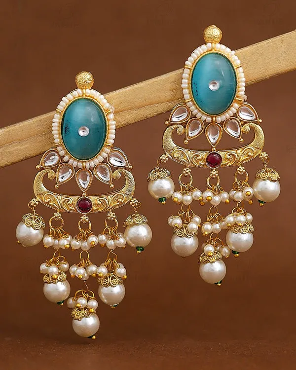 Sky_Blue_Oval_Stone_Gold_Tone_Brass_Dangler_Earrings_For_Women