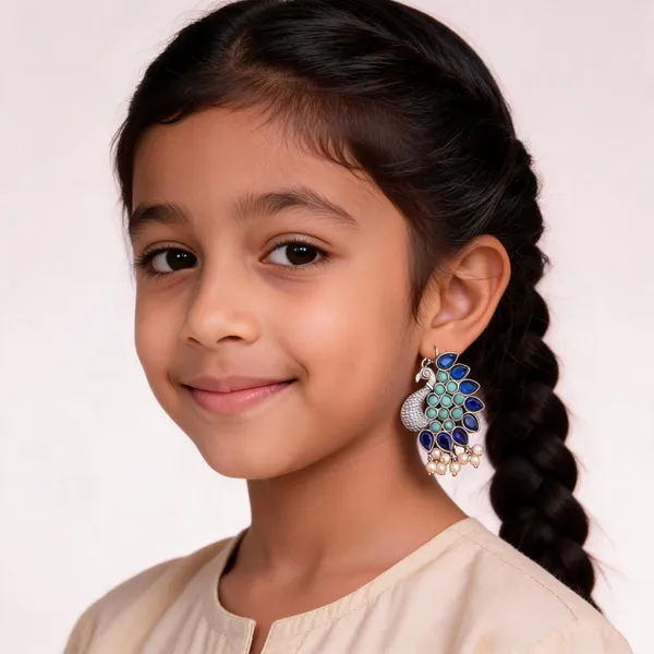 Blue_Turquoise_Peacock_Drop_Earrings_For_Girls_And_Women