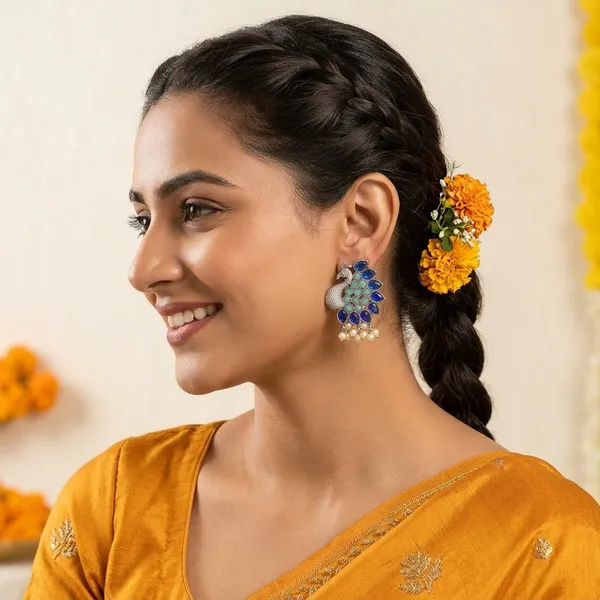 Blue_Turquoise_Peacock_Drop_Earrings_For_Women