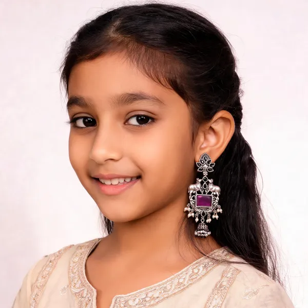 Silver_Purple_Stone_Oxidised_Chandelier_Jhumka_Earrings_For_Girls_And_Women