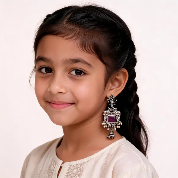 Silver_Purple_Stone_Oxidised_Chandelier_Jhumka_Earrings_For_Girls_And_Women
