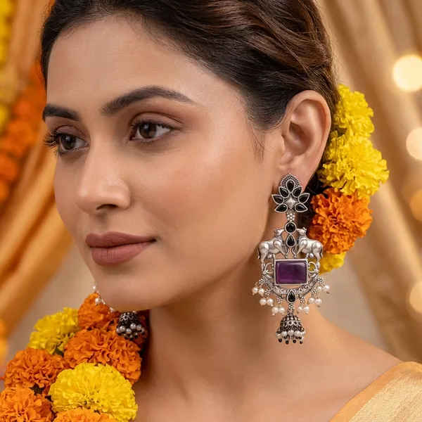 Silver_Purple_Stone_Oxidised_Chandelier_Jhumka_Earrings_For_Women
