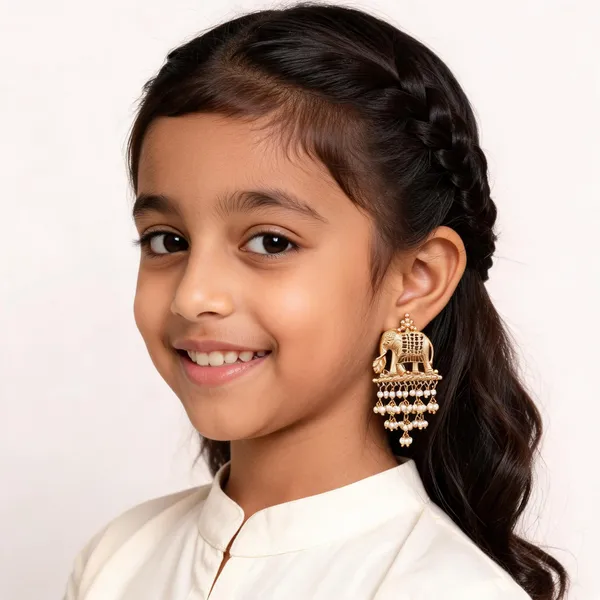 Gold_Tone_Elephant_Pearl_Brass_Jhumka_Earrings_For_Girls_And_Women