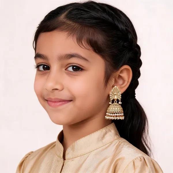 Gold_Tone_Peacock_Brass_Jhumki_Earrings_For_Girls_And_Women