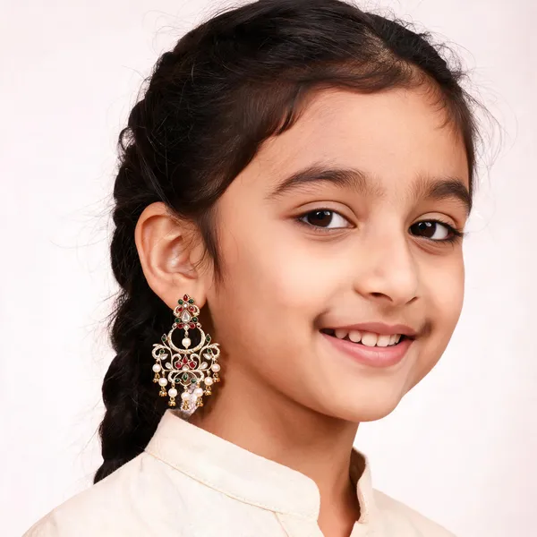 Gold_Tone_Red_Green_Stone_Brass_Chandbali_Earrings_For_Girls_And_Women