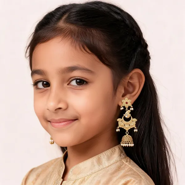 Gold_Tone_Red_Stone_Floral_Brass_Jhumki_Earrings_For_Girls_And_Women