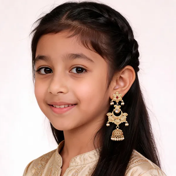 Gold_Tone_Red_Stone_Floral_Brass_Jhumki_Earrings_For_Girls_And_Women