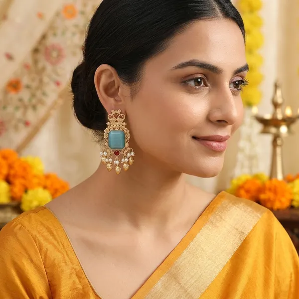 Sky_Blue_Stone_Gold_Tone_Brass_Chandelier_Earrings_For_Women