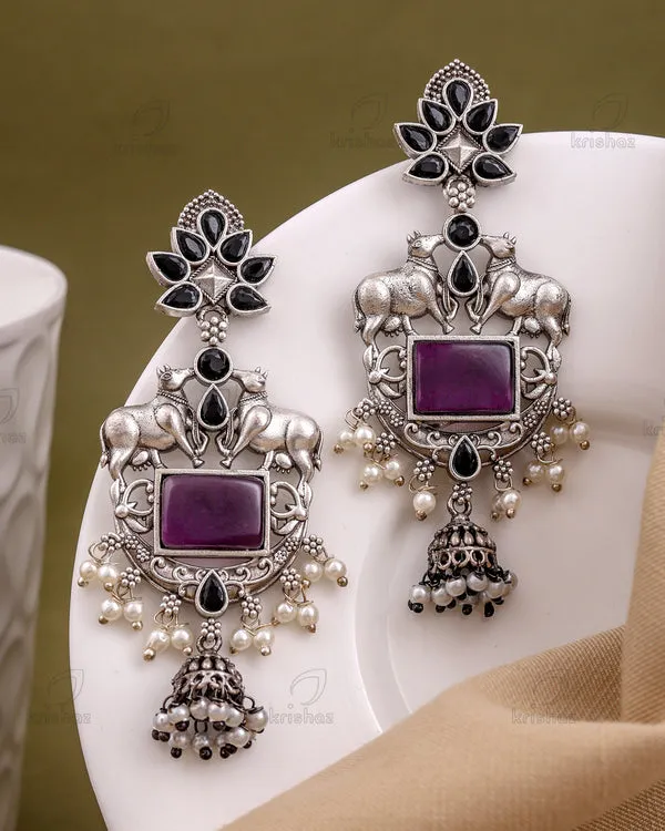 Silver_Purple_Stone_Oxidised_Chandelier_Jhumka_Earrings_For_Women