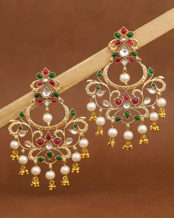 Gold_Tone_Red_Green_Stone_Brass_Chandbali_Earrings_For_Women