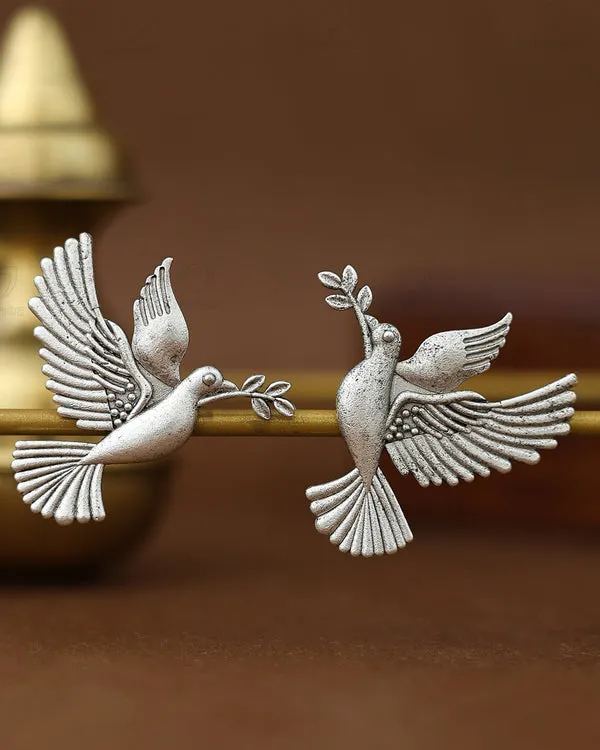 Silver_Tone_Bird_Pair_Brass_Decorative_Showpiece_For_Women