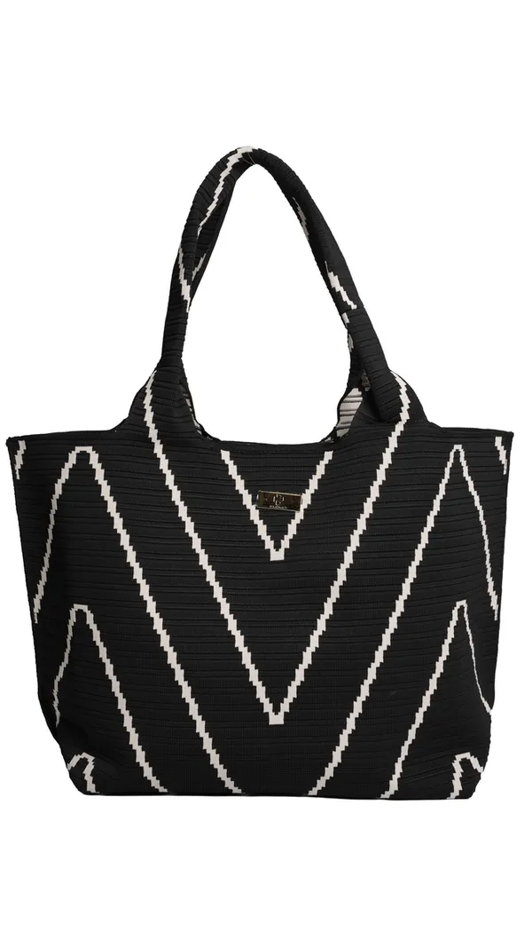 Glomex_Black_Zigzag_Tote