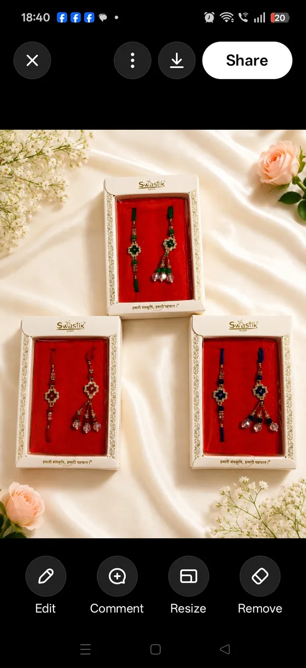 Multicolour_Traditional_Beaded_Rakhi_Set