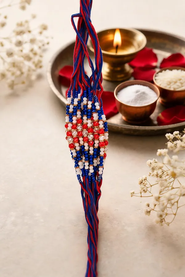 Multicolor_Beads_And_Thread_Rakhi_(Pack_Of_12)