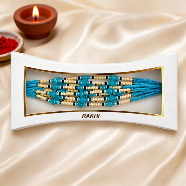 Multicolor_Beads_And_Thread_Rakhi_(Pack_Of_12)
