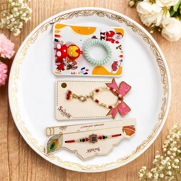 Multicolor_Beads_And_Thread_Rakhi_(Pack_Of_3)