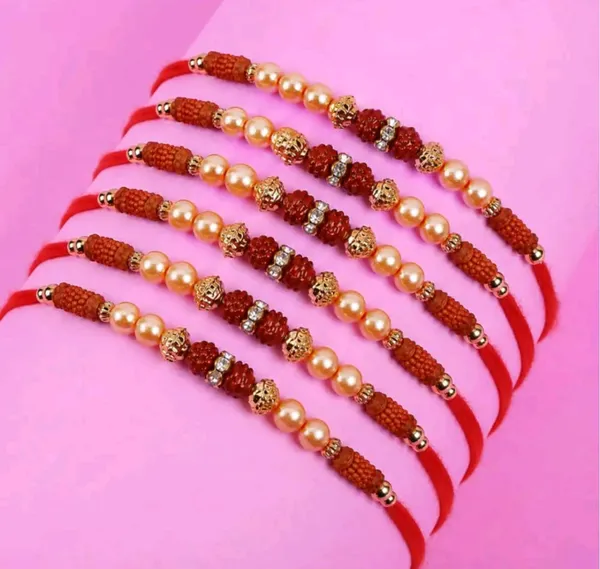 Red_Beaded_Pearl_Rakhi_Set