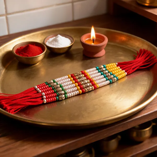 Multicolor_Beads_And_Thread_Rakhi_(Pack_Of_12)