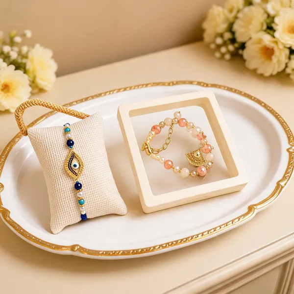 Multicolor_Beads_And_Thread_Rakhi_(Pack_Of_2)