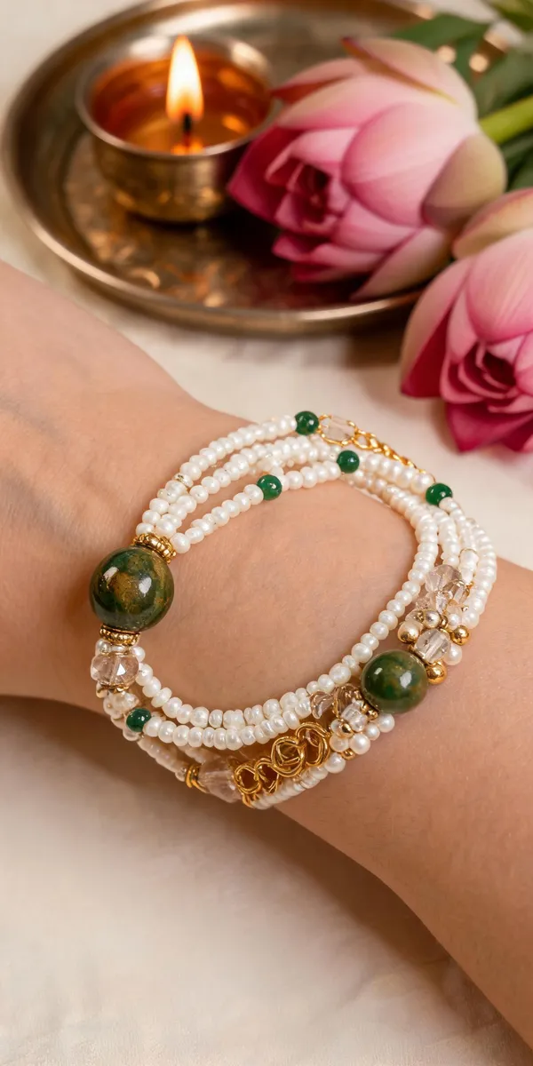 Multicolor_Beads_And_Thread_Rakhi