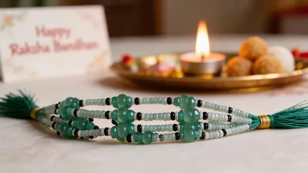 Multicolor_Beads_And_Thread_Rakhi_(Pack_Of_12)