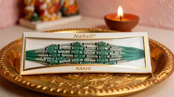 Multicolor_Beads_And_Thread_Rakhi_(Pack_Of_12)