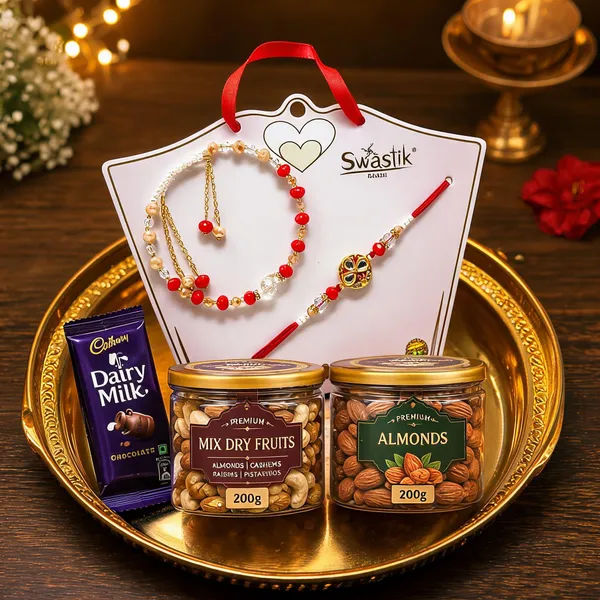 Multicolor_Beads_And_Thread_Rakhi_(Pack_Of_2)