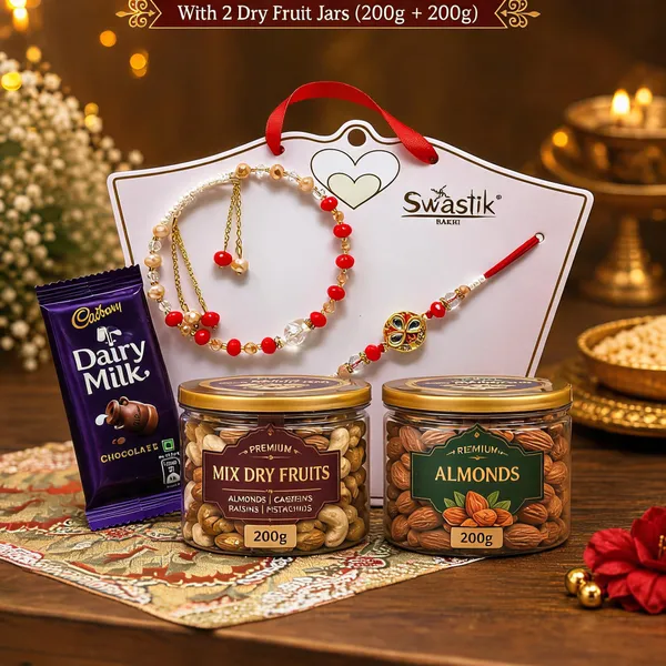 Multicolor_Beads_And_Thread_Rakhi_(Pack_Of_2)