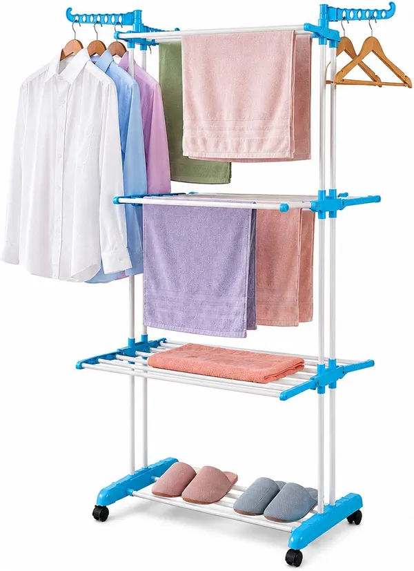 VERIXO_Steel_Floor_Cloth_Dryer_Stand_CDS-3T-001_(3_Tier)