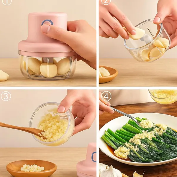 VERIXO_by_Verixo_Verixo_Portable_Electric_Garlic_Chopper_250_ml_USB_Charger_(Pink)_Electric_Vegetable_&_Fruit_Chopper_(1_chopper)