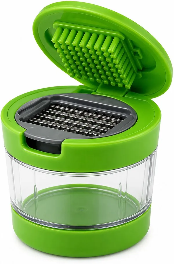 VERIXO_Verixo_Manual_Garlic_Chopper_&_Dicer_with_Stainless_Steel_Blades,_1_Pc,_Green_Garlic_Press_(Green)
