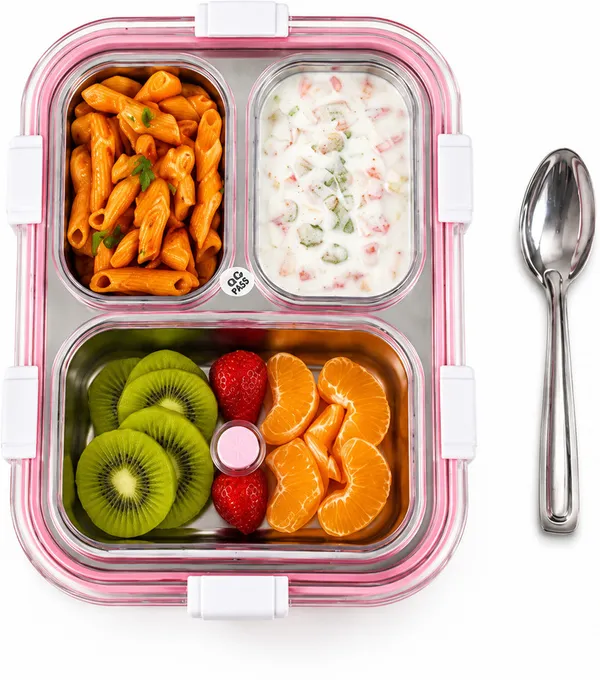 Lunch_Box_With_3_Compartment_3_Containers_Stainless_Steel_School_Lunch_Box