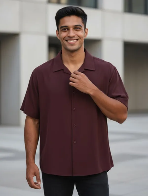 Maroon_Cotton_Oversized_Shirt_For_Unisex