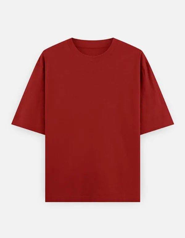 Red_Cotton_Oversized_T-Shirt_For_Men