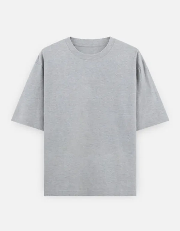 Melange_Grey_Cotton_Oversized_T-Shirt_For_Unisex