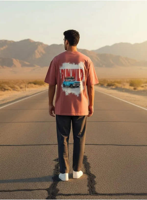 Peach_Cotton_Oversized_T-Shirt_For_Men